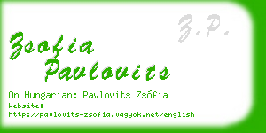 zsofia pavlovits business card